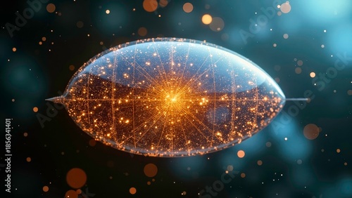 Golden Flame Seed Bud Art Scene