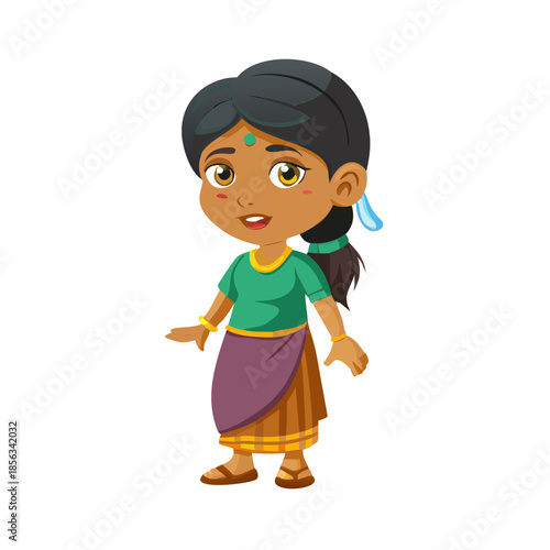 2d Indian man cartoon character ready for animation moral stories, made by adobe illustrator and ready for animate cc.