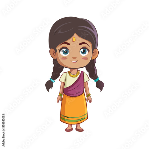 2d Indian man cartoon character ready for animation moral stories, made by adobe illustrator and ready for animate cc.