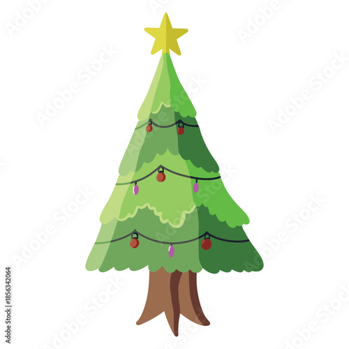 colored christmas tree image elements