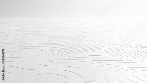 Modern topographic map design with elegant contour lines on white