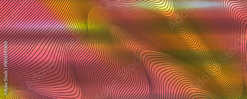 Colorful curved stripes. Stylish geometric background. Beautiful abstract graphics.