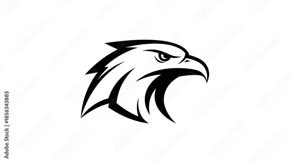 Obraz premium Majestic Eagle Head Profile Vector Illustration.