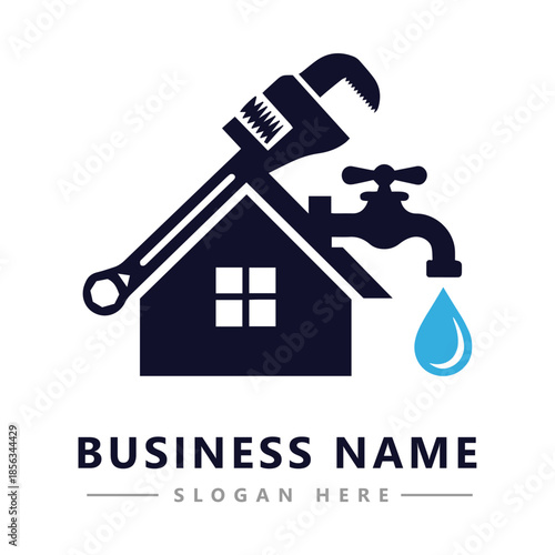 Roofing, remodeling, handyman, home renovation, decor logo