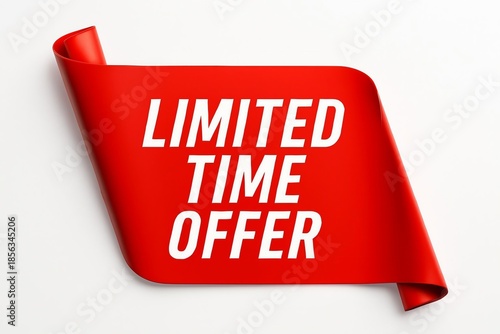 Limited time offer sticker on white background