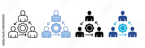 Team Work  Icon Set Multiple Style Collection
