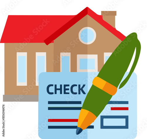 House and bank check