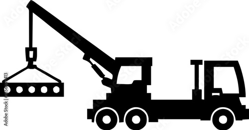 silhouette of a truck