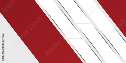 Vector red and white banner design vector, dynamic sporty horizontal background template for media promotion or web banner, abstract decoration