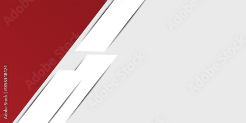 Vector red and white banner design vector, dynamic sporty horizontal background template for media promotion or web banner, eps10