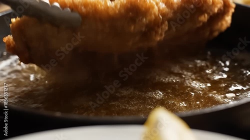 Fried Food Being Cooked in Hot Oil.