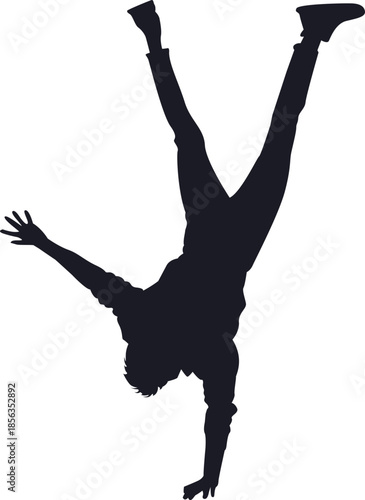 Parkour Extreme Sport Silhoeutte Illustration Element