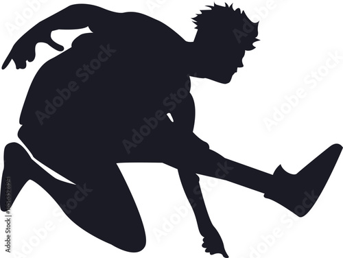 Parkour Extreme Sport Silhoeutte Illustration Element