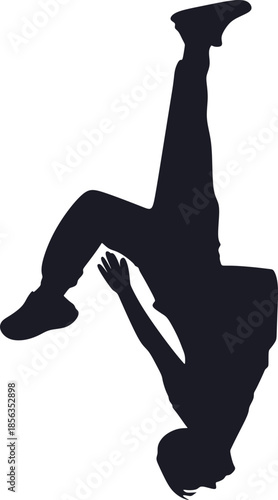 Parkour Extreme Sport Silhoeutte Illustration Element