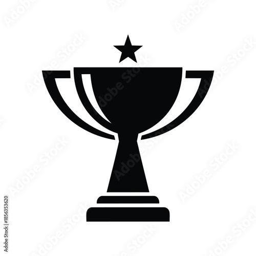 Trophy vector logo icon.champions trophy logo icon for winner award logo template