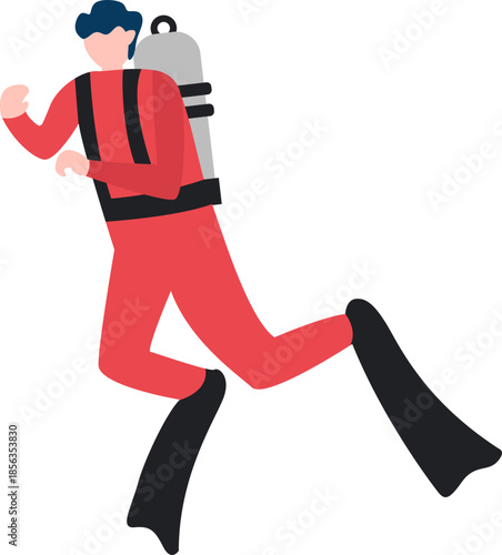 Diving And Snorkling Illustration Element