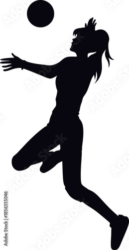 Voleyball Player Silhuette Illustration Element