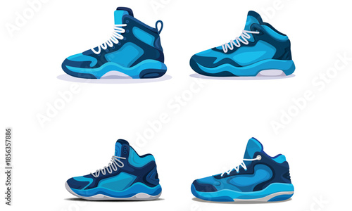 Sport sneakers collection showing athletic footwear design

