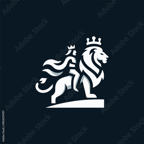 King Riding Lion Logo