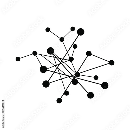 Complex network structure with interconnected nodes