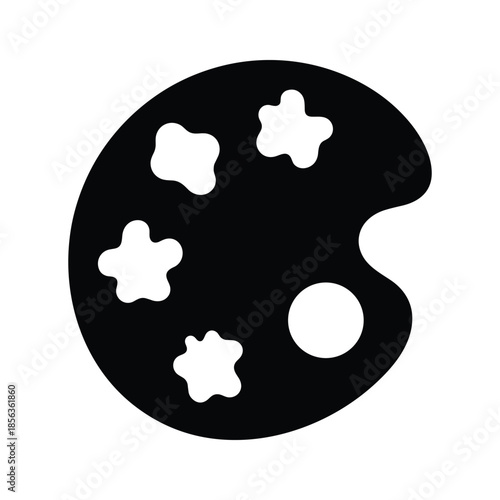 Artist's palette with colored paints