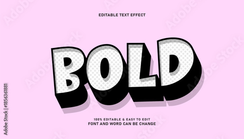 Bold Comic 3D Editable Text Effect with Halftone Pattern