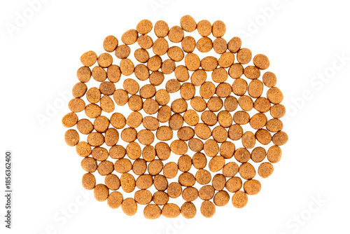 Dog Kibble Forming: A Unique Visual for the Pet Food Market, Highlighting Pet Products and Dry Food Options for Pets On Transparent Background.
