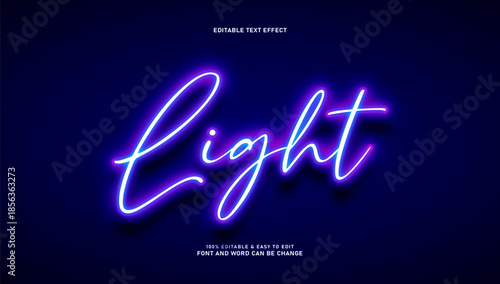 Neon Purple and Blue Cursive Glowing Light Text Effect on Dark Background