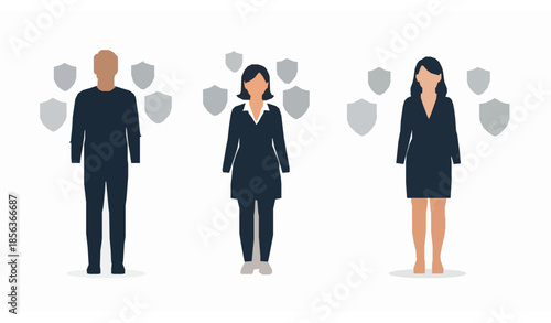 Virus and Bacteria Protection Vector Illustration Set for Healthy Immune System Concept