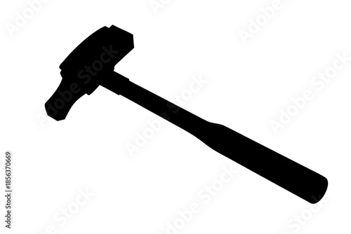 Heavy Duty Sledgehammer Silhouette Vector Icon for Construction and Demolition
