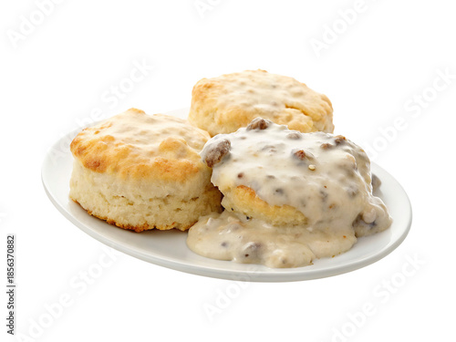 Delicious biscuits smothered in rich sausage gravy