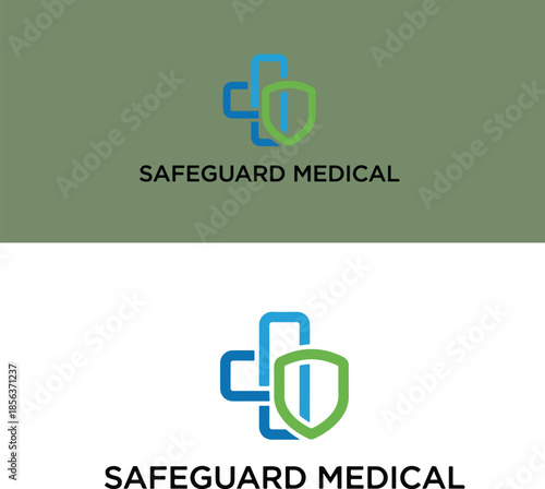 Modern healthcare logo design variant abstract cross.eps