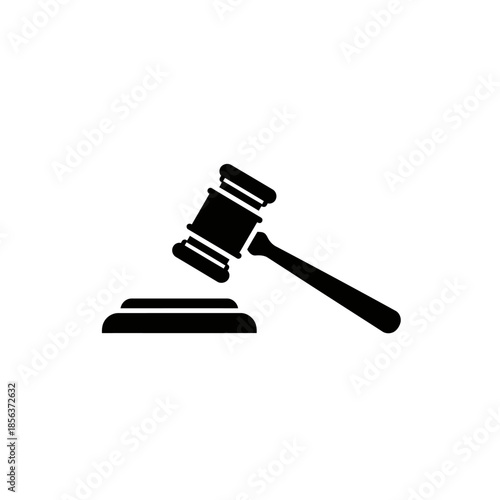 Gavel on a podium symbolizing justice and law