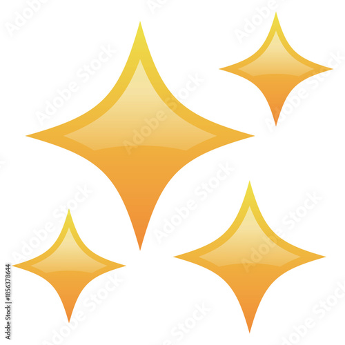 シンプルで使いやすい光の装飾イラスト