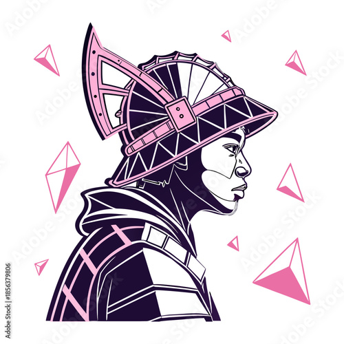 Profile of a cybernetic warrior