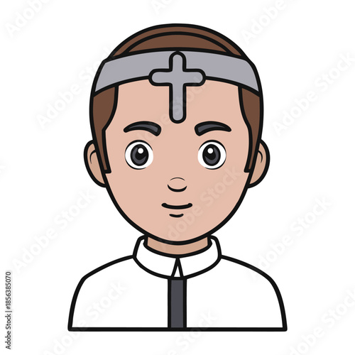 A solemn Ash Wednesday priest marks foreheads with ashes, dressed in robes, guiding reflection, repentance, and the start of Lent in a sacred, humble ritual.
