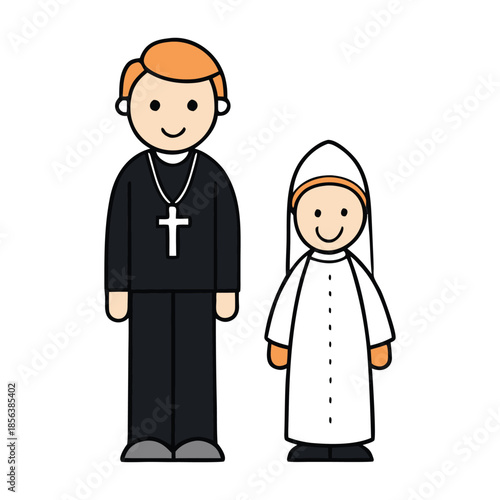 A priest and parishioner share a quiet moment of faith and guidance, symbolizing trust, compassion, and spiritual connection within the church community.
