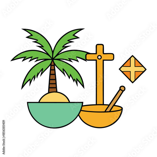 Palms raised in unity beside a humble bowl, symbolizing faith, prayer, and giving. A peaceful scene reflecting hope, gratitude, compassion, and spiritual devotion.
