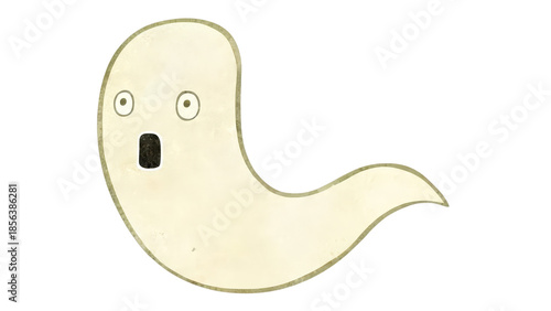 Surprised Cartoon Ghost Illustration For Halloween