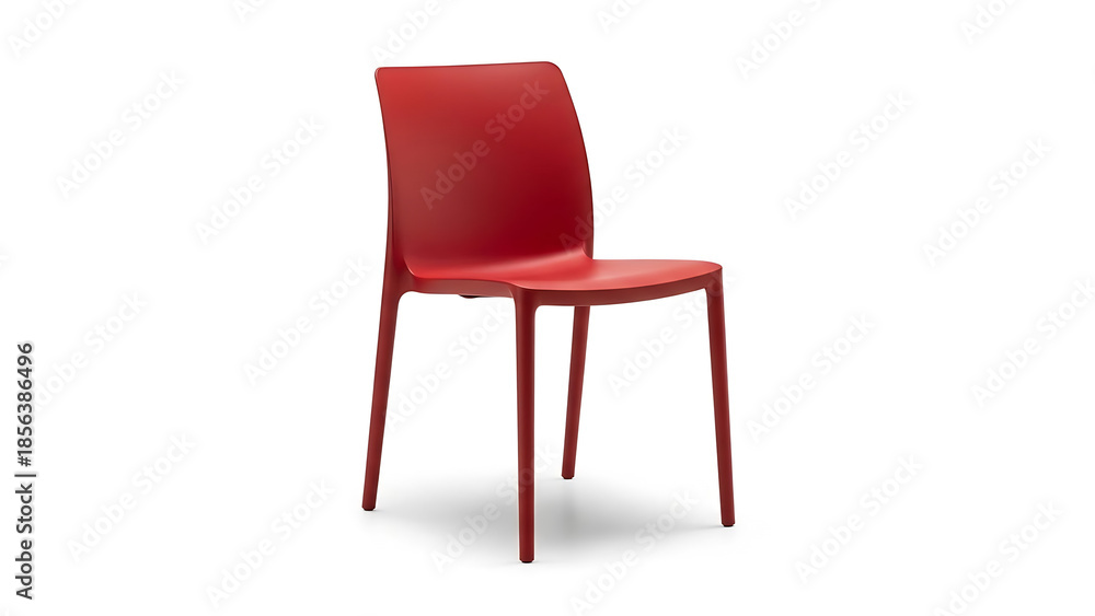 Fototapeta premium red chair isolated on white
