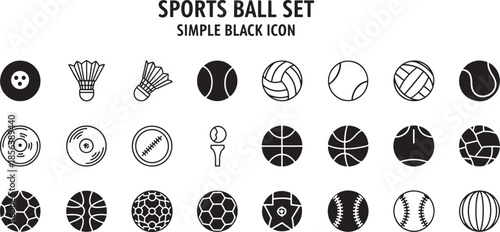 Simple sports balls simple black and white soccer ball