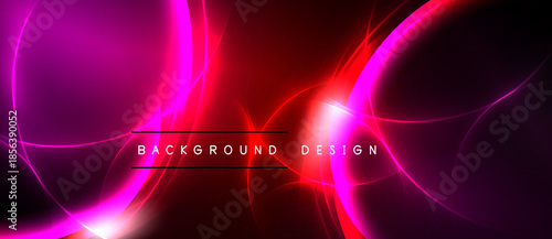 Abstract vibrant design. Glowing lines create dynamic energy, contrasting with dark background. Text reads background design.
