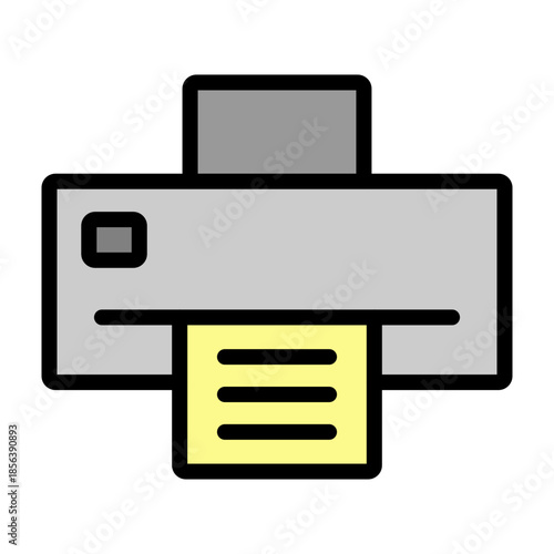 Print Vector Filled Icon Design