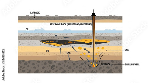 Oil and Gas Reservoir Diagram