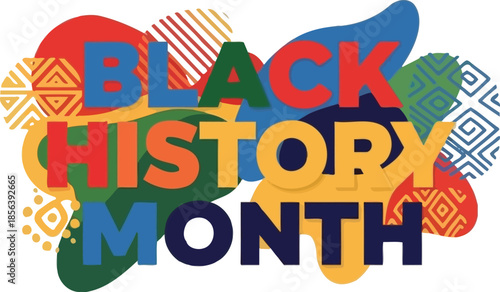 Black History Month colorful graphic design