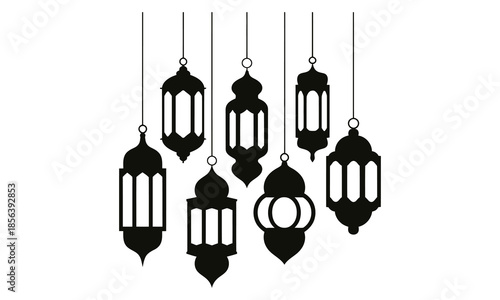 Ramadan lantern silhouette