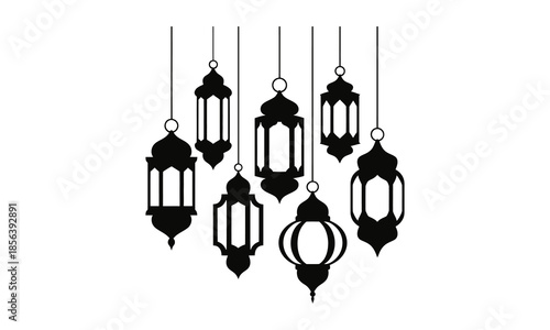 Ramadan lantern silhouette