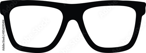 Retro Black Eyeglasses Silhouette