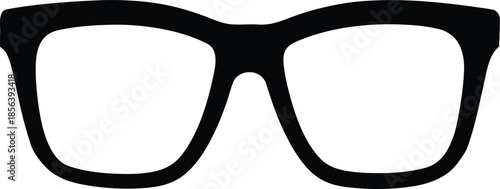 Retro Black Eyeglasses Silhouette