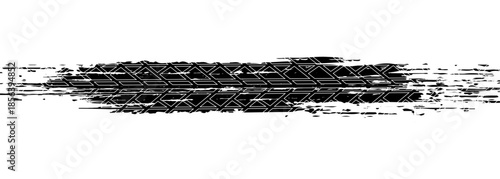 Auto tire tread grunge element. Car and motorcycle tire pattern, wheel tyre tread track. Black tyre print. Vector illustration isolated on white background.